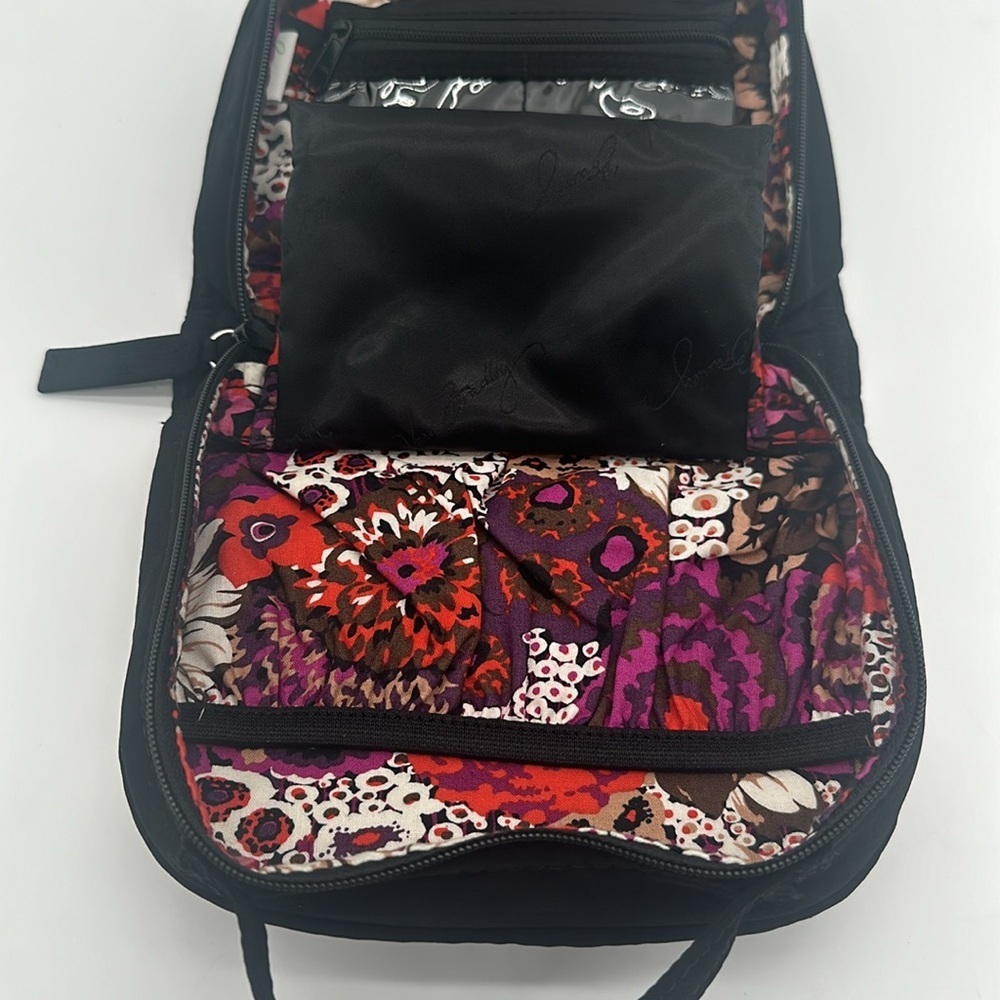 Vera Bradley Travel Jewelry Organizer - Classic Black with Zebra Velvet - Picture 5 of 7